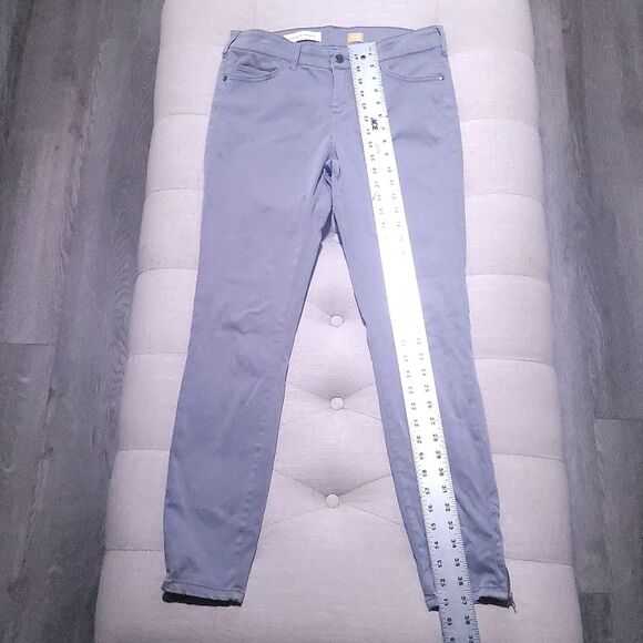 Anthropologie Pilcro Letterpress Serif Fit Gray Jeans Skinny Pant Zipper Wmns 29 - Picture 12 of 13